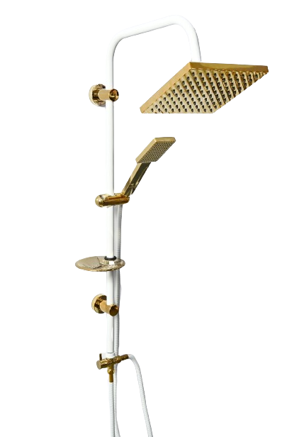 علم دوش آنتیک سفید طلایی