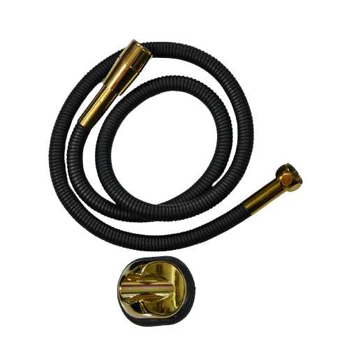 شلنگ توالت برنجی لوکس مشکی طلایی