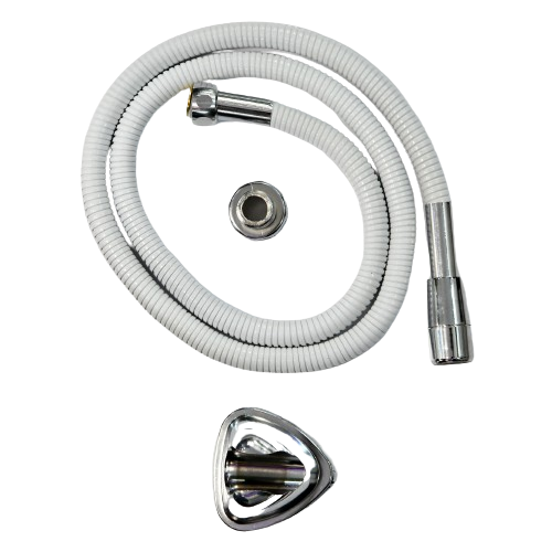 شلنگ توالت برنجی لوکس سفید کروم