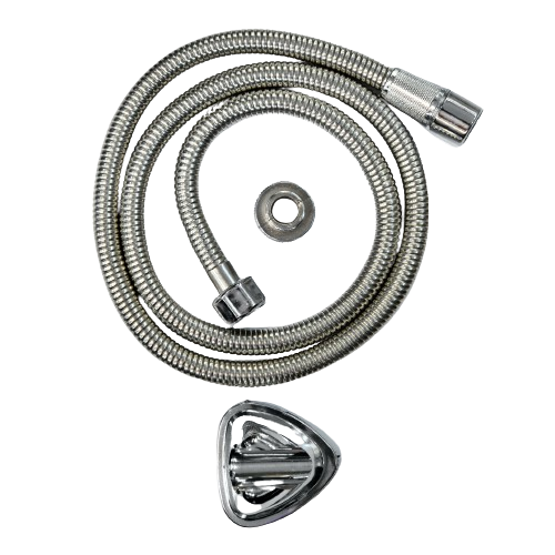 شلنگ توالت برنجی لوکس کروم