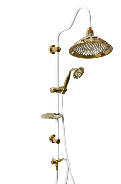 علم دوش زنگوله سفید طلایی